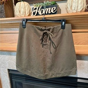 Olive Green Knit Skirt
